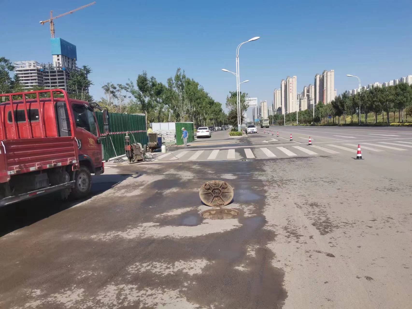 天坛街道路面地基沉降注浆